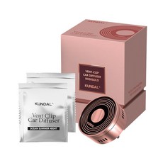 쿤달 클래식 무드 딥퍼퓸 차량용 클립형 방향제 로즈골드 + 리필 2p, 1세트, 오션썸머나잇