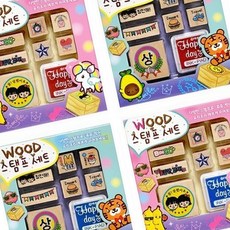 우드스탬프 나무 도장 세트 꾸미기용 다꾸 스탬프 캐릭터 문구 장식 인장, 1개, 상세페이지 참조