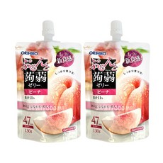 오리히로 푸룬토 곤약젤리 복숭아맛, 130g, 2개
