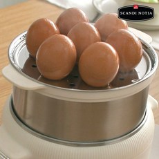 스칸디노티아 올스텐 2단 찜기+실리콘찜망, 화이트