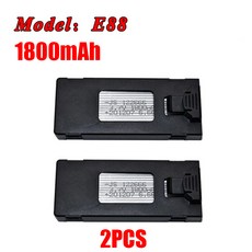 E88 드론 배터리 3.7V 1800/2600/3600/5000/6500mAh E88PRO E99 E99PRO P1 K3 P10 A13 E525 RC 쿼드콥터 부품, [07] 2pcsE88-3600MAH