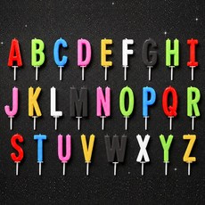 생일 케이크 알파벳 초 캔들 이니셜 초 기념일 초 A-Z, 1개, 알파벳-R