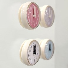 욕실 무소음 벽시계 방수 미니, OP  블루