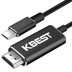 KBEST 智能手機鏡像 Type-C HDMI 電視連接線, 2m, 1條