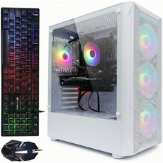 STGAubron 게이밍 PC 데스크탑 인텔 코어 i7 최대 3.9G 라데온 RX 580 8G 16GB RAM 512GB SSD WiFi 6 BT 5.0 RGB 팬 x 4 Wi, I7/RX 5700