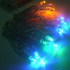 摩達客 聖誕燈 LED燈串 20燈電池燈 (四彩光/透明線) 高亮度環保燈飾, 1個