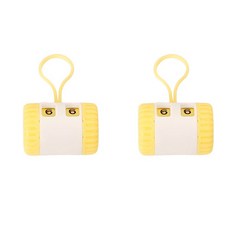 1+1 뜨개질 카운터 스티치 마커, 2개, 옐로우