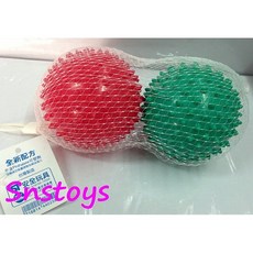 sns 古早味 刺刺球 塑膠球 2粒裝 直徑10cm 手指抓力訓練, 1個