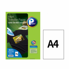 프린텍 애니라벨 J9121-3 전사용지 어두운색 A4 3매, 티셔츠용