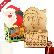 우드 방향제함 만들기 산타 크리스마스 체험 공예 DIY 교구 10개 단체공예