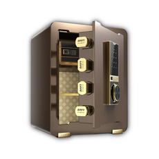 파크브릭 디지털 가정용금고 지문인식 패드 도난방지 귀중품보관함, 골드