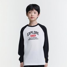 내셔널지오그래픽 키즈 K251UTS920 래글런 긴팔티 CARBONBLACK 243594