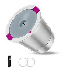 Vibement 재사용 가능한 K 컵 커피 포드 1팩 큐리그 1.0 및 2.0 메이커용 스테인리스 스틸 리필 필터 313758 8474269185