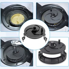 조정 가능한 자동차 연료 펌프 뚜껑 렌치 오일 탱크 커버 스패너 캡 제거 도구 3 100-170mm, 01 Black, 1개