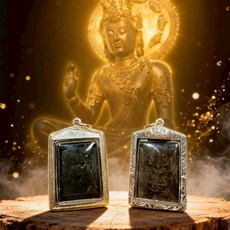 阿贊哥朋 拜師版本郵票澤度金 佛牌 2549 泰國聖物, 1個, 黑色粉料