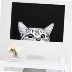 감성현수막 빼꼼 S 고양이 포스터 패브릭 대형 59000EA 1EA, 본상품