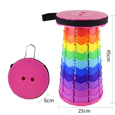 에스티 레인보우 폴딩체어, 1개, 핑크