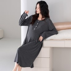 NUNUHANA 수유원피스 임산부 잠옷 원피스 홈웨어 Z113