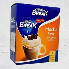 커피 브레이크 카푸치노 모카 맛 인스턴트 오리엔탈 이집트 오리지널 아랍어 아랍 비 할랄 1개 8개 파우치 x, 커피 브레이크 카푸치노 모카 맛 인스턴트 오리엔탈 이집, 18.5g