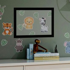 프레임 무타공 안내문 자석 A4 액자