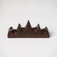 위시어스 세련되고 고급스러운 나무 붓 받침대, 진한갈색, 1개