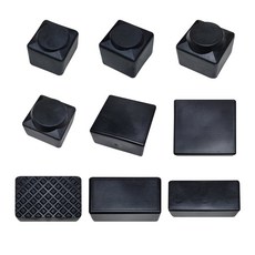 마감캡 PVC캡 사각 파이프캡 각속 마개 높이조절캡 하하윤스, 마감캡(고무), 25X25, 1개