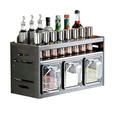 주방 정리 선반 양념정리대 대용량 다단형 주방수납용, 회색, 1개