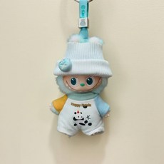 핀포러브 내마음속의 비밀번호 10cm 인형 호환 인형옷 인형제외 점프슈트 모자 세트, 4세대 미니 유니버설  아기 제외, 판다 점프수트 + 화이트 모자 세트, 1개