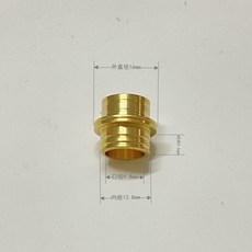 桃園出貨 大口徑銅接口 diy紅木牙簽筒銅配件 便攜式紅木牙簽筒銅配件牙簽筒接節頭16-25mm 牙簽罐銅頭中置接頭, 1個, Y款葫蘆接節16mm一個