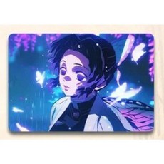 귀멸의칼날 귀칼 캐릭터 렌티큘러 홀로그램 그래픽 카드 5가지 그림 귀살대 비공식 굿즈, D