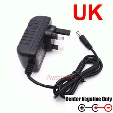12V 500mA 0.5A AC/DC 스위칭 전원 공급 장치 어댑터 역 극성 네거티브 내부 5.5mm x 2.1mm-2.5mm EU US UK, 01 UK plug