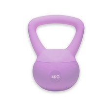 펠컨 무소음 소프트 케틀벨, 1개, 4kg, 퍼플