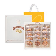 [화과방] 우유앙빵 선물세트 (35g x 15개입) + 쇼핑백 / 우유만주 앙금, 1개, 525g