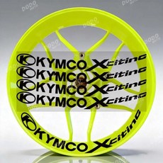 반사 휠 스티커 모토 스쿠터 방수 데칼, 1개, 2. BLACK 03