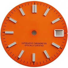 28.5mm 시계 다이얼 초록색 야광 NH35 NH36 자동 무브먼트 호환 수리 교체 부품 케이스, D