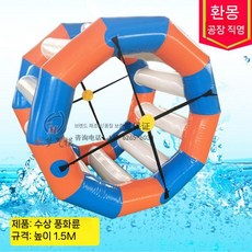 물놀이 시소 워터 슬라이드 에어바운스 수영장 풀장 미끄럼틀 워터파크, 물위의뜨거운바퀴1.5m