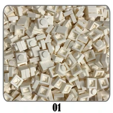 50G 250PCs 플레이트 1x1 빌딩 블록 MOC 부품 DIY 픽셀 아트 QR 코드 벽돌 모자이크 어린이 장난감 52 색상, 53 01