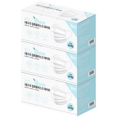 아이봄 3중구조 덴탈 일회용마스크, 화이트, 3개, 50개입