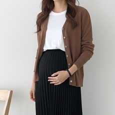 [당일출고] 수엠W 임산부 간절기 베이직 니트 가디건 출산전후 외출복 P04 허그y