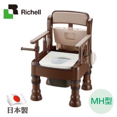 Richell 利其爾 可攜式舒適便座MH型 便攜兒童馬桶座墊 寶寶如廁訓練神器, 深咖啡, 1個