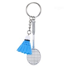 빛환 배드민턴 키링 열쇠고리 배드민턴학원, 블루