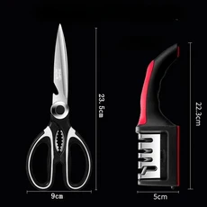 스테인레스 스틸 주방 가위 다기능 가정용 ​ 바베큐 고기 절단, 01 2pcs