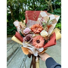 最新流行可可美拉德花束 乾燥花束 香皂花束 永生花束 畢業花束 情人節 告白 求婚 母親節花束, 可可美拉德,不加購