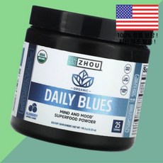 조우 뉴트리션 데일리 블루스 블루베리 4.22온스 119.5g 주 Organic Daily Blues Blueberry 4.22oz, 1