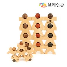 균형감각 쌓기 곡예놀이 원목 도미노블록 유아용 수블록 생일선물 조카선물 3살 5살