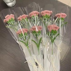 카네이션 꽃다발 만들기 썬캐쳐 포일아트 스승의날선물, 단품 핑크, 1개