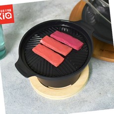 테이블 미니 화로 기름받이 캠핑 컵걸이, 투머치 와이드 그릴팬-삼겹살용(단품)