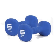 아이워너 네오프렌 사각 아령 블루, 6kg, 2개