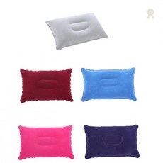 휴대용베개 여행용베개 목베개 캠핑베개 차량용베개 야외용 휴대용쿠션 접이식베개, 1개, 대형 블루