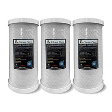 CLEAN PURE 10英吋大胖CTO壓縮柱狀活性碳濾心，有效去除異味、氯氣，提升飲水品質, 3支, FCTO-810